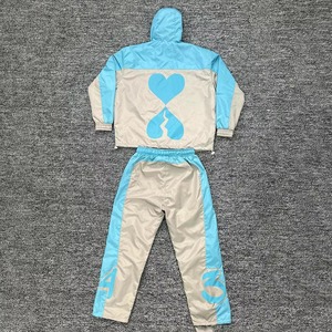 Venta al por mayor de alta calidad logotipo personalizado de invierno con capucha sólido 500GSM conjunto de chándal de algodón para los hombres - Product Image 4