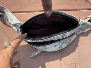 Nouvelle ceinture de voyage tendance en cuir véritable imprimé serpent 2026, avec poche à la taille, sac à main python, facile à transporter, ceinture porte-monnaie multi-usages - Product Image 6