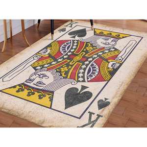 Tapis Carte Roi de Pique : Décoration Originale pour Salle de Jeux, Tapis Imprimé, Tapis en Chenille - Product Image 2