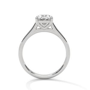Anillo Solitario de Moissanita de Corte Ovalado de 2.0 ct, Plata de Ley 925, Anillo de Compromiso Clásico - Product Image 5