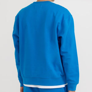 Custom basics coton mélangé goutte épaule hommes sweat vierge surdimensionné polaire col rond surdimensionné sweats surdimensionnés - Product Image 4