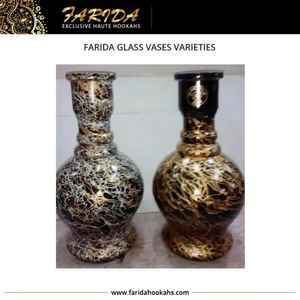 Farida Jumbo Or Décoré Verre Narguilé Bases Gravé À La Main Shisha Vases En Gros Laque Technics - Product Image 6