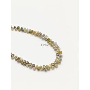Perles de diamant de qualité AAA+ multicolores, forme briolette, 2,5 à 3,8 mm, perles en forme de larme, fantaisie, scintillantes - Product Image 3