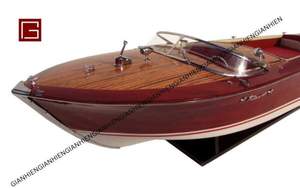 Barco de velocidad de madera de alta calidad de diseño personalizado del fabricante Gia Nhien-Técnica pintada Super Riva Florida Low MOQ - Product Image 4