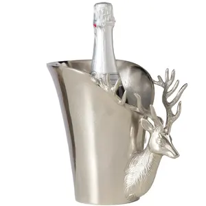 Cubo de hielo decorativo premium hecho a mano para eventos al aire libre, enfriador de vino moderno y elegante con detalles dorados, Zahid Exports - Product Image 1