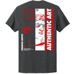 T-shirt à col rond pour hommes 60% coton 40% polyester imprimé DTF personnalisé écologique anti-odeur silicone doux lavé pré-rétréci - Product Image 4