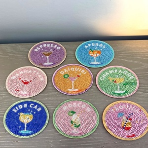 Luxury Handmade Seed Beads <b>Coaster</b> Table Decor Unique <b>Beaded</b> Embroidery <b>Coaster</b> For Dining Table - Product Image 2