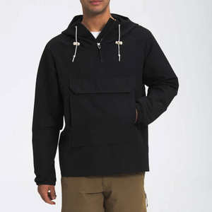 Chaqueta Cortavientos Impermeable con Capucha para Hombre, Invierno, Logotipo Frontal, Cuello Alto, Corte Holgado, Servicio OEM - Product Image 2