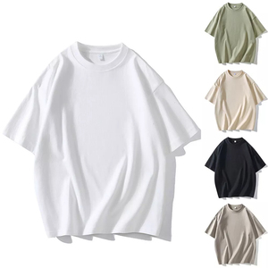 OEM Logo personnalisé broderie imprimé pur coton blanc col à manches courtes coupe surdimensionnée T-Shirt pour hommes Logo personnalisé T-Shirt - Product Image 3