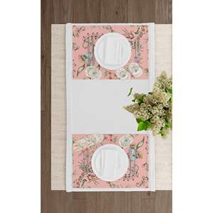 Service américain Set de 6 sets de table 50X35 cm avec un beau motif de fleurs - Product Image 2