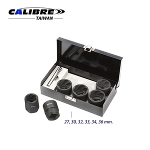 TAIWAN CALIBRE 7pc 3/4"Dr. 27-36mm Impact Twist <b>Socket</b> Set for Removes Damaged Screws & Bolts - Product Image 2