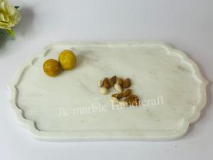 Plato de mármol blanco natural puro hecho a mano al mejor precio, excelente diseño, bandeja para servir alimentos para productos de decoración del hogar - Product Image 4