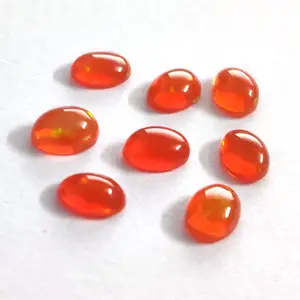 10x8mm Oval <b>Red</b> Color Natural Ethiopian Opal Cabochon 1.85 Cts Iroc Sales Orange Opal Oval Cab Loose Gemstones Opal - Product Image 1