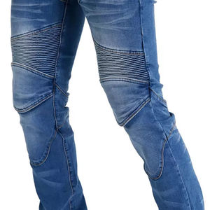 Fait sur mesure unisexe moto équitation Denim jean pantalon respirant grande taille protection Logo personnalisé étiquettes de marque pour Motocross - Product Image 3