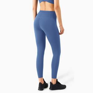 Top Trending 100% Cotton High Waist Gym Fitness Leggings Seamless Mid Sports Wear <b>Yoga</b> Pant Breathable Workout Fitness <b>Trouser</b> - Product Image 5