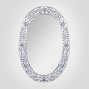Luxury Handcrafted Modern Design 100% Natural Wood Bone Inlay <b>Wall</b> <b>Hanging</b> <b>Mirror</b> Customized for Direct Use in India - Product Image 5