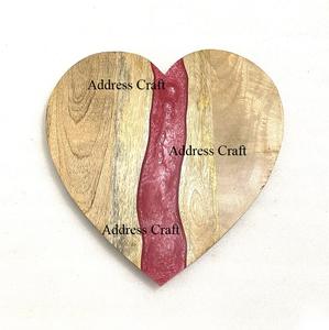 Tablas de cortar con forma de corazón de primera calidad, tablas de queso de resina de madera hechas a mano, herramientas de cocina, tabla creativa para servir el desayuno - Product Image 1