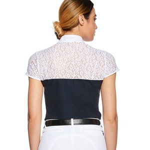 Camisa de Equitación Vintage de Manga Corta para Mujer, Tejido Elástico, Transpirable y Cómodo, Camisa Ecuestre para Entrenamiento - Product Image 6