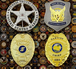 Özel nakış güvenlik rozeti Crest 3D tasarım amblem rozeti Metal galvanik döküm kalıp kesme baskı özelleştirilmiş şekli - Product Image 2