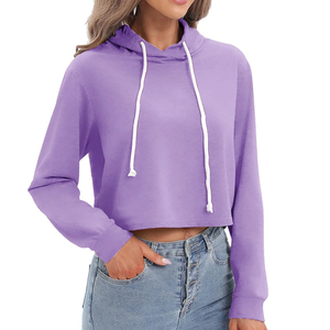 Sudadera con capucha recortada para mujer y sudadera Crop Tops Hoodies 2026 - Product Image 2