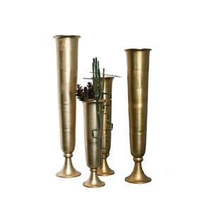 Set Of 4 Excluisve Quality <b>Flower</b> <b>Vase</b> Newest Design Brass Home Decor <b>Tall</b> <b>Flower</b> <b>Vase</b> From Best Exporter In India - Product Image 1