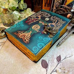 หนังอานเกลียวเย็บด้วยมือขนาด A3วินเทจหนังสือคาถาสมุดบันทึกปกอ่อนของขวัญสำหรับใช้ส่วนตัว - Product Image 5