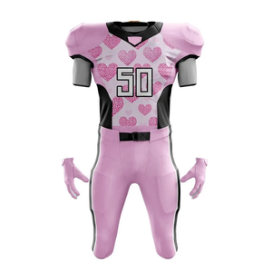 Uniforme de fútbol americano que absorbe la humedad al por mayor, personalizado, nombre del equipo, número sublimado, alta calidad, conjuntos de pantalones deportivos - Product Image 5