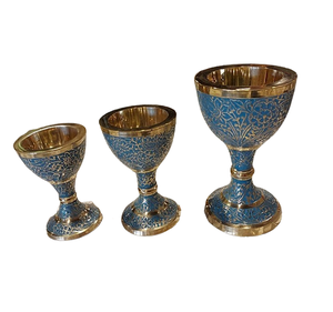 Quemador de incienso pintado a mano de latón hecho a mano, Juego de 2 quemadores de forma redonda de diferentes tamaños para accesorios de decoración del hogar - Product Image 6