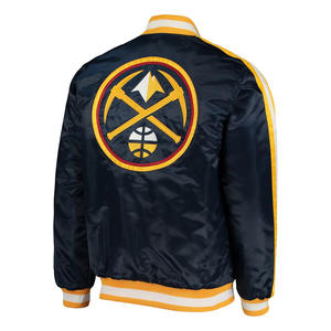 Veste universitaire en satin jaune American Nuggets Basketball Silk Jacket Brodé Letterman College Jacket Unisex - Product Image 6