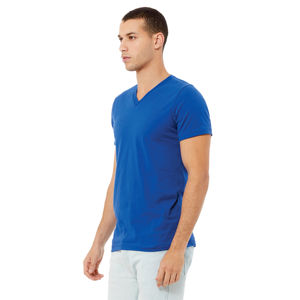Airlume – T-Shirt à manches courtes et col en v, 100% coton peigné et annelé 32 simple 4.2 oz True Royal Essential Jersey unisexe - Product Image 2