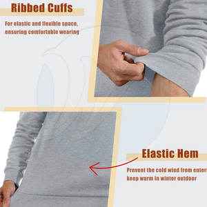 Sudadera de lana Sherpa para hombre, mezcla de poliéster/algodón, transpirable, secado rápido, informal, invierno, personalizable, alta calidad - Product Image 5