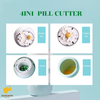 4 en 1 1/3 1/2 pilulier séparateur pilulier broyeur pulvérisateur broyeur robuste tablette Cutter réglable de thaïlande