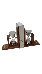Collectable Business Gift Hourglass Bookends Easy Movable Display Base Wholesale <b>Sand</b> <b>Timer</b> Bookend for Office Desk and Showcase - Product Image 2