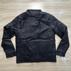 Chaqueta de Invierno para Hombre, Talla XS, Estilo Urbano, de Piel de Vaca Genuina y Lona, Resistente al Viento, Transpirable y Ecológica - Product Image 3