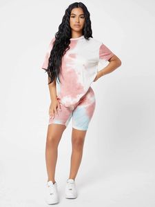 Ensemble t-shirt et short pour femmes personnalisé OEM ensemble été 2 pièces vêtements de détente survêtement motif solide nouvelle tenue - Product Image 5