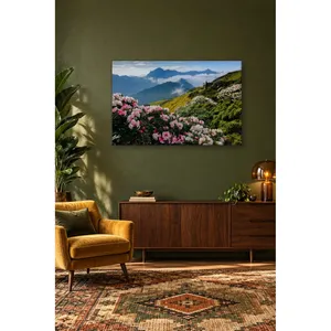 Impression sur toile Fida Pink Azalea Mountain Slope Above the Clouds - Product Image 2