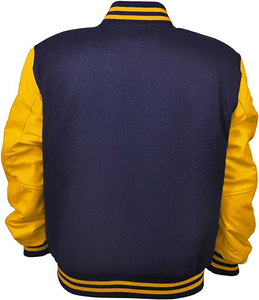 Chaqueta de grafiti para hombre, chaqueta de béisbol personalizada para hombre, uniforme de béisbol deportivo personalizado, logotipo frontal con cuello levantado de Color sólido - Product Image 2