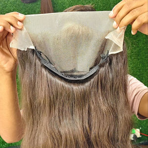 Peluca de pelo Remy suave de alta calidad, trama cruda sin procesar, templo indio, ONDA DE AGUA, Natural onda suelta, peluca de templo indio de alta calidad - Product Image 1