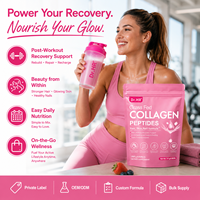 Boisson en poudre de collagène pour femmes, soluble instantanément, peptides de collagène marin à petites molécules, vitamine C, complément hydratant pour la peau