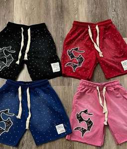 กางเกงขาสั้นวินเทจลายดอกไม้ผ้าฝ้าย100% เอวยางยืดป้องกันริ้วรอยระบายอากาศสบายทันสมัย - Product Image 5