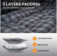 Sedia da campeggio doppia divanetto per 2 persone pesante oversize portatile pieghevole portabicchieri Grey adulti prato all'aperto uso spiaggia