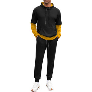 Streetwear personnalisé Ensemble 2 pièces en coton et polyester épais Ensembles de jogging Combinaisons de survêtement à jambe droite Pantalons de survêtement à capuche Survêtements - Product Image 2