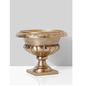 Cuencos de flores grandes con acabado dorado, jarrón de Metal decorativo con Base para el hogar, boda, decoración de mesa, cuencos de flores de Metal - Product Image 1