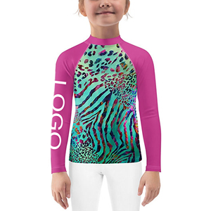 T-shirt équestre à manches longues personnalisable pour enfants Tissu technique à séchage rapide Conception imprimée respirante Base d'équitation - Product Image 3