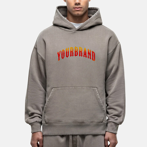 Novedad 2026: Ropa Urbana de Invierno, 100% Algodón, 340 GSM, Felpa Francesa, Hombros Caídos, Corte Holgado, Transpirable, Personalizable - Product Image 1