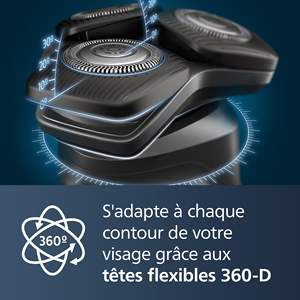 Afeitadora Eléctrica para Hombre con Triple Cuchilla, Afeitadora Húmeda y Seca con Recortador Extraíble, Base de Limpieza y Estuche de Almacenamiento - Resistente al Agua IPX7 para Uso Facial - Product Image 2