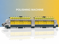 Ligne de production de polissage automatique de pierre de luxe Stonewin Machinery à 8 têtes et 3 sections pour dalles de granit et de marbre