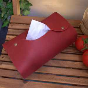 Funda de cuero para caja de pañuelos, soporte para coche, caja personalizada, decoración de oficina de lujo, regalo hecho a mano para él, servilletero, - Product Image 5