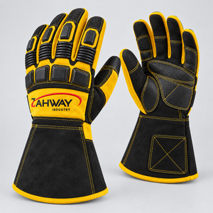 Gants de soudage de qualité supérieure en cuir, durables, écologiques, longueur de poignet personnalisée, pour travaux extérieurs en hiver, gants de soudage - Product Image 6