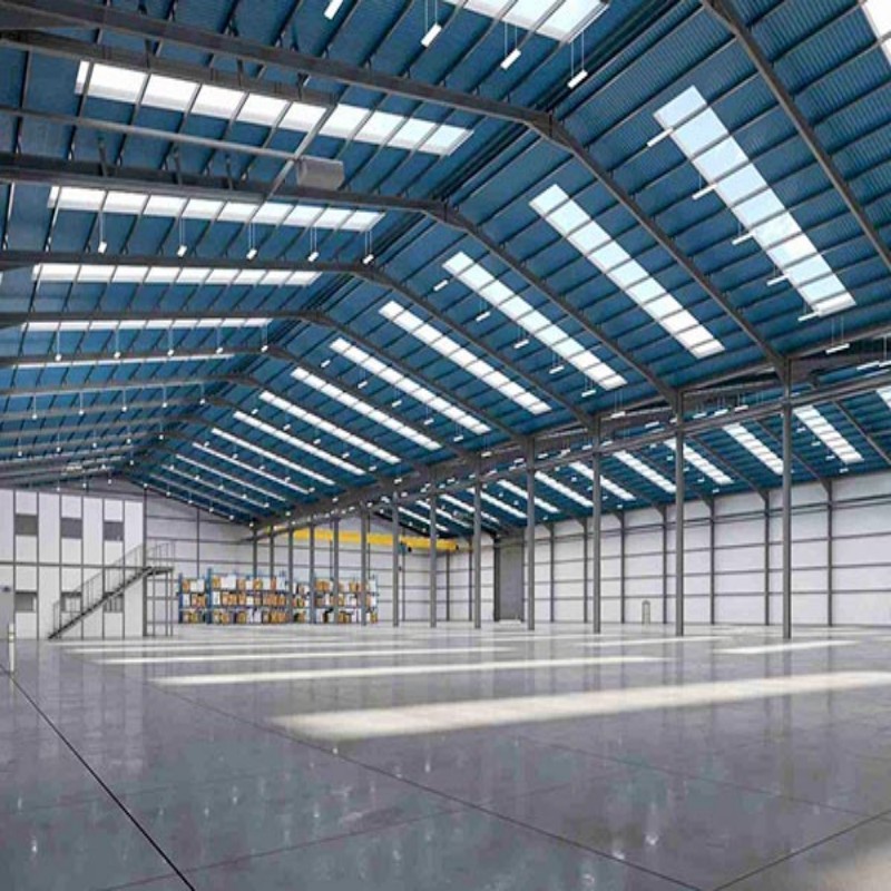 Steel Structure Building Red Iron Frame